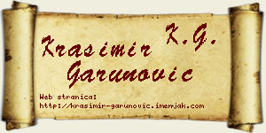 Krasimir Garunović vizit kartica